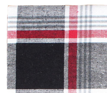 Winter Plaid Black, Red, Cream napkin set of 6 NK044019 - The Fox Decor